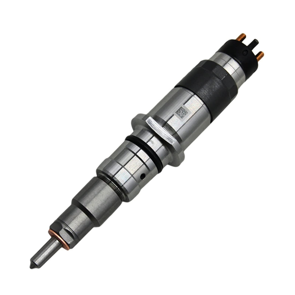 Bosch 0445120187 common rail injector for Cummins 6.7L ISB (2013–2018), cross refs 4983514, 5256034, 68210512AA, genuine OEM.