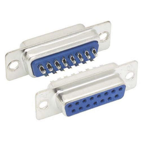 15-pin D-sub solder termination connector female