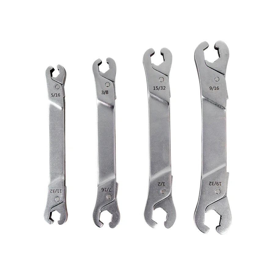 Sykes Pickavant 68100000 - 4 Pc Ratcheting Line Wrench Set 8-15mm (5/16" - 19/32")
