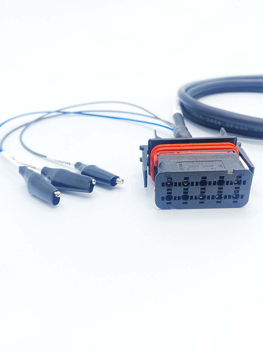 Scania S8 ECU bench programming cable c, featuring automotive-grade connectors and breakout leads for professional ECU tuning and diagnostics