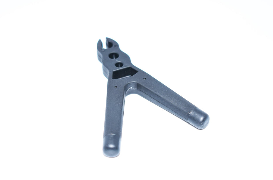 Boot probe holder for ECU boot pads, two‑footed, tapered opening