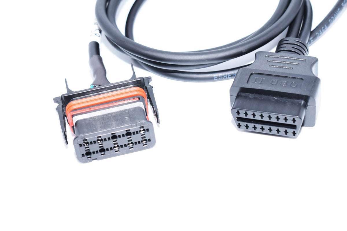 Scania S8 ECU bench programming cable compatible with OBD tools Like New Genius, featuring automotive-grade connectors and breakout leads for professional ECU tuning and diagnostics
