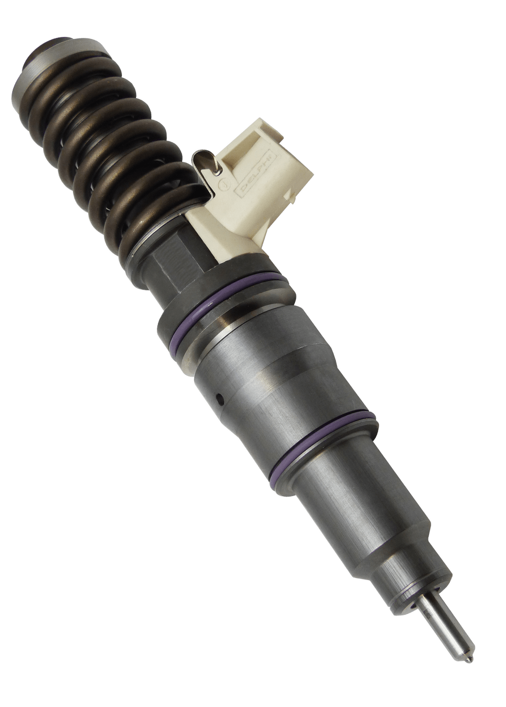 Genuine Delphi BEBE4D41001 E3 EUI injector, 50V technology for Volvo Euro III diesel engines, cross refs 21582098, 41001, 36001.