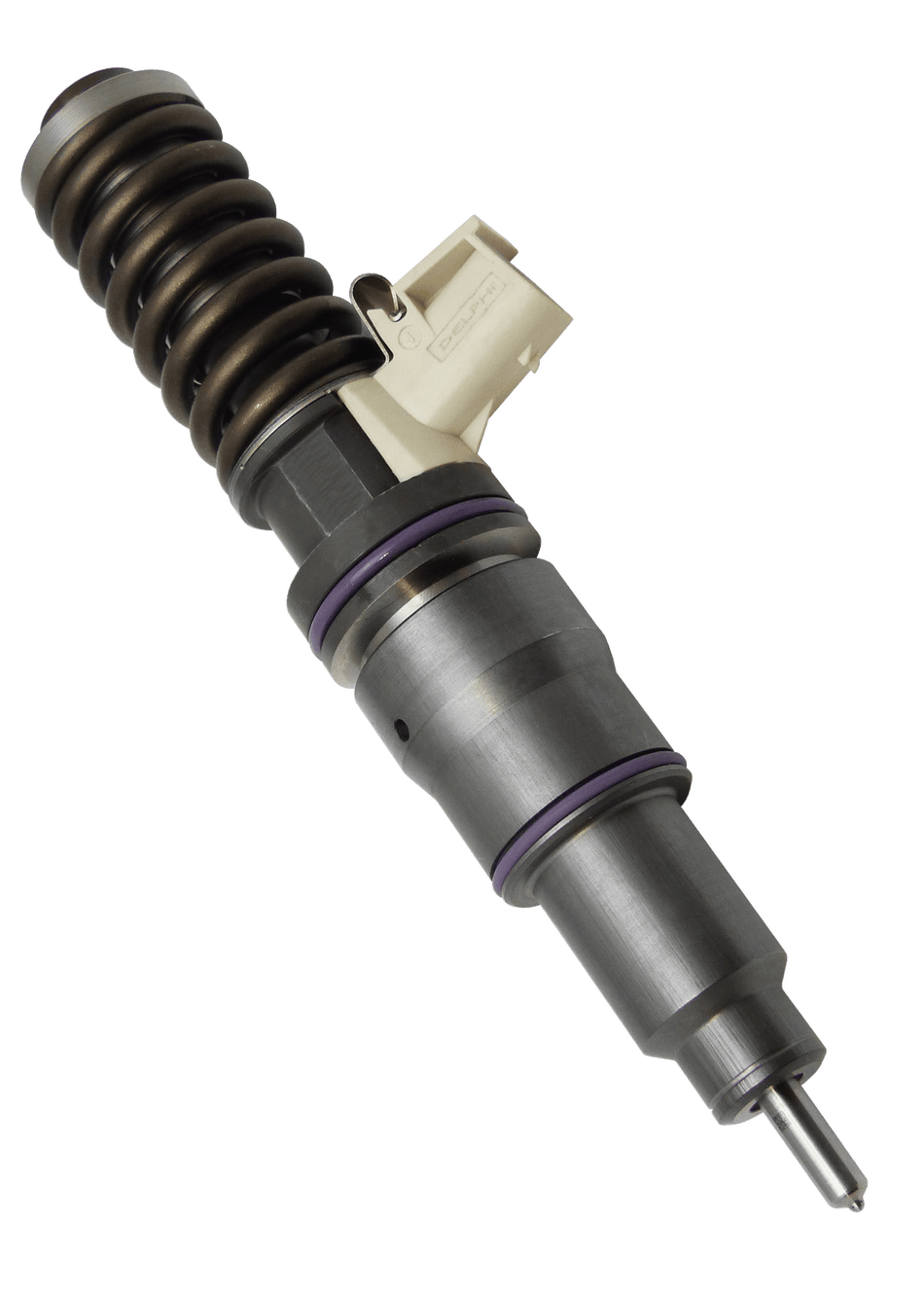 Genuine Delphi BEBE4D41001 E3 EUI injector, 50V technology for Volvo Euro III diesel engines, cross refs 21582098, 41001, 36001.