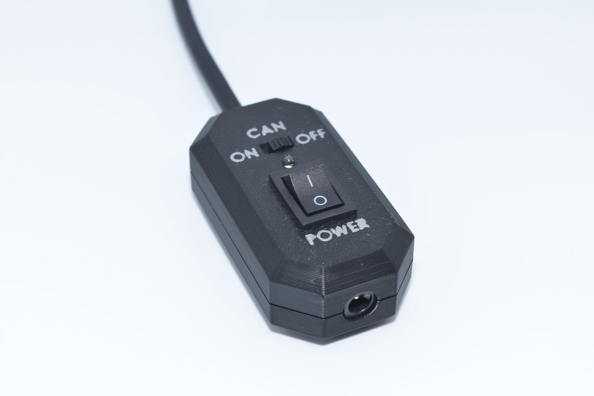 ECU bench cable switch with CAN and power control, dc input